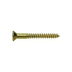 6 x 5/8 PHILLIPS FLAT WOOD SCREW BRASS