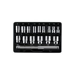 SOCKET STANDARD SET 15 PC, 1/2 DR